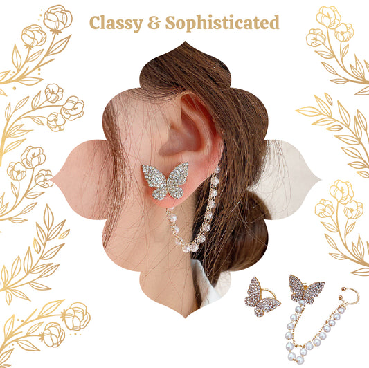 Chic Chain Drop Earrings (2pcs)
