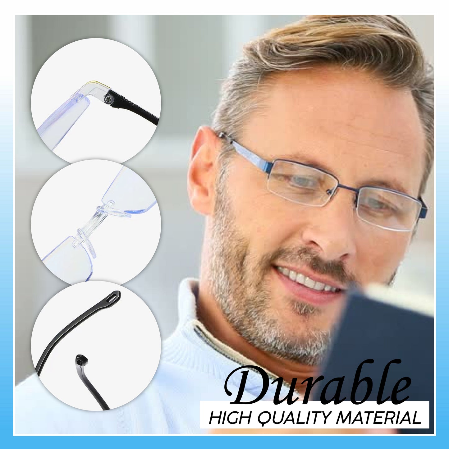 Anti-Blue Ray Shock-Proof Glasses