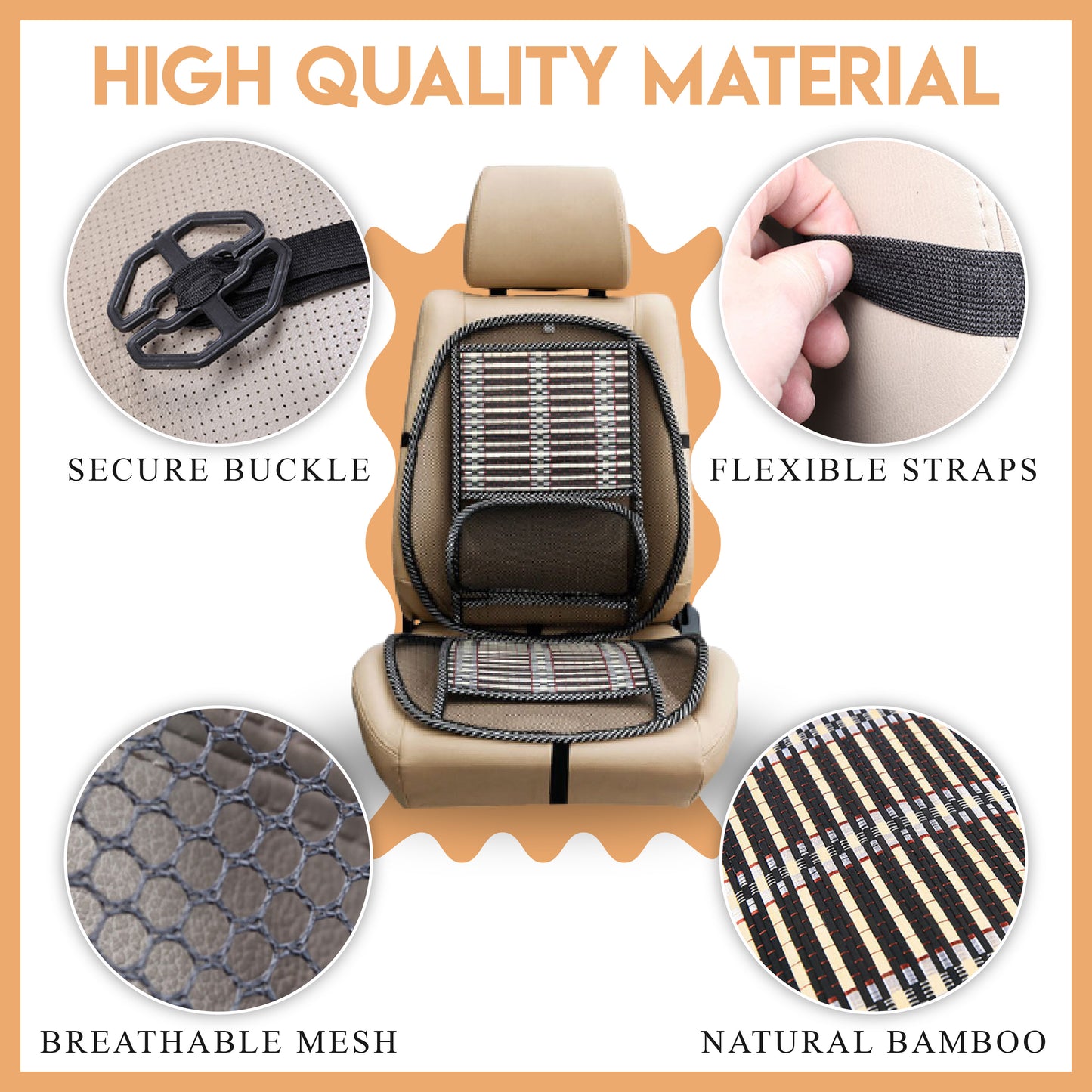 Breathable Bamboo Car Seat Cove