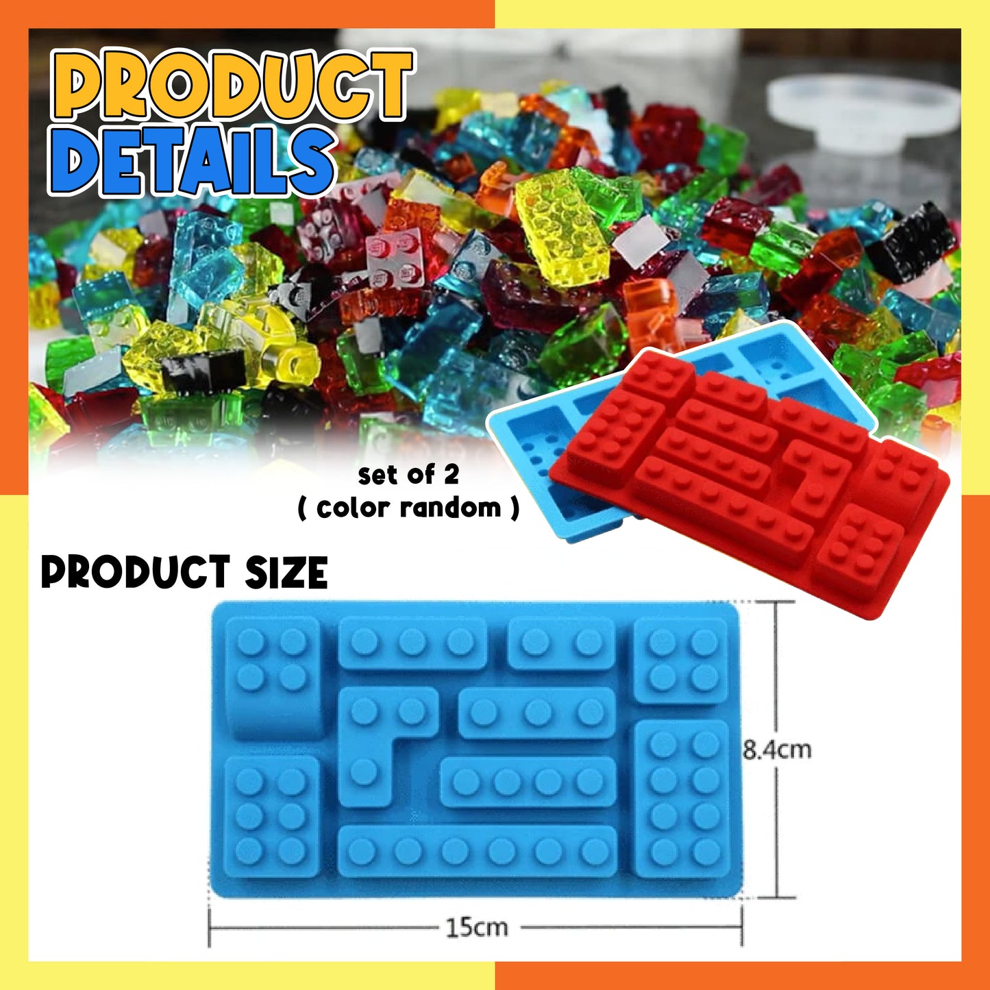 Gummy Lego Jello Mold