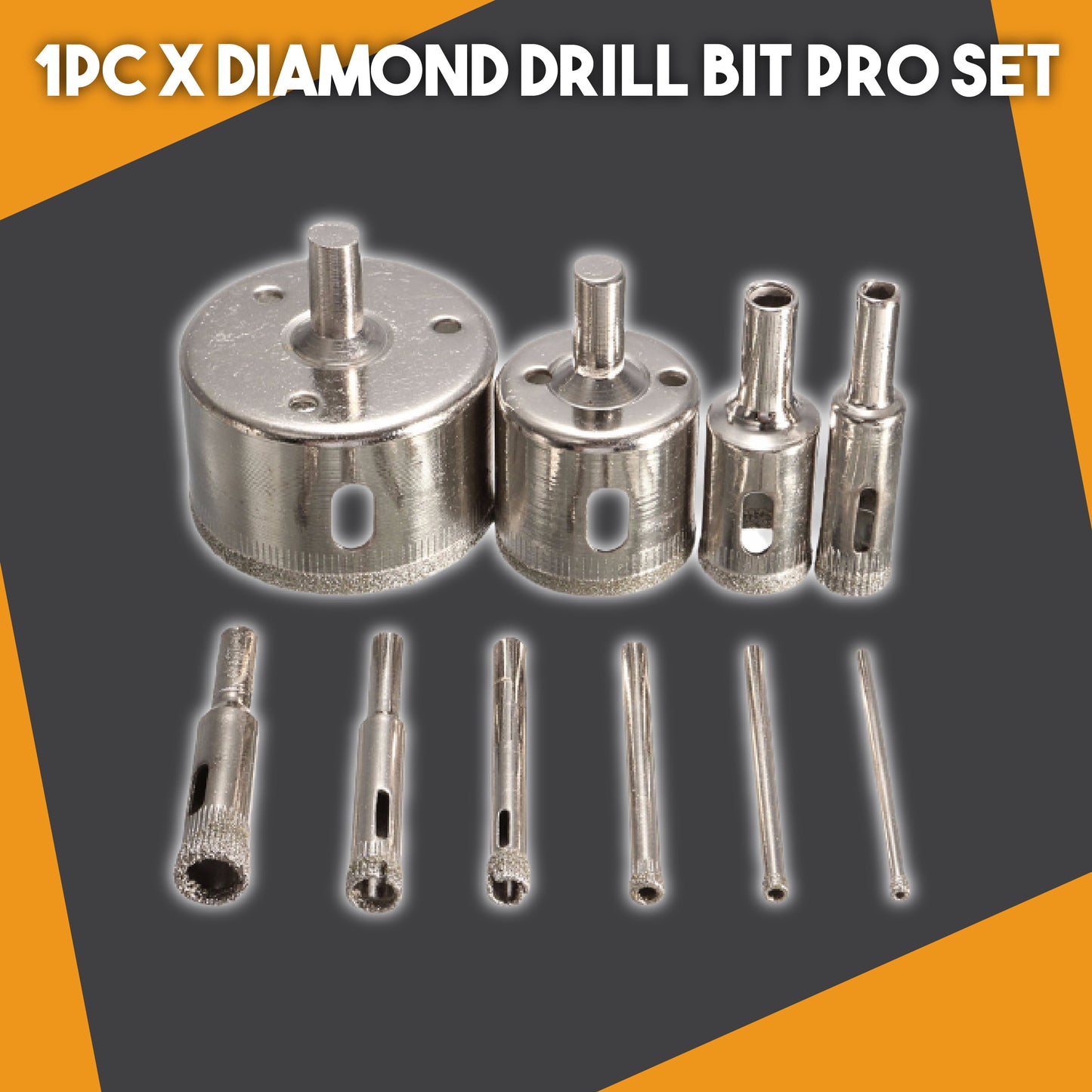 Diamond Drill Bit Pro Set (10pcs)