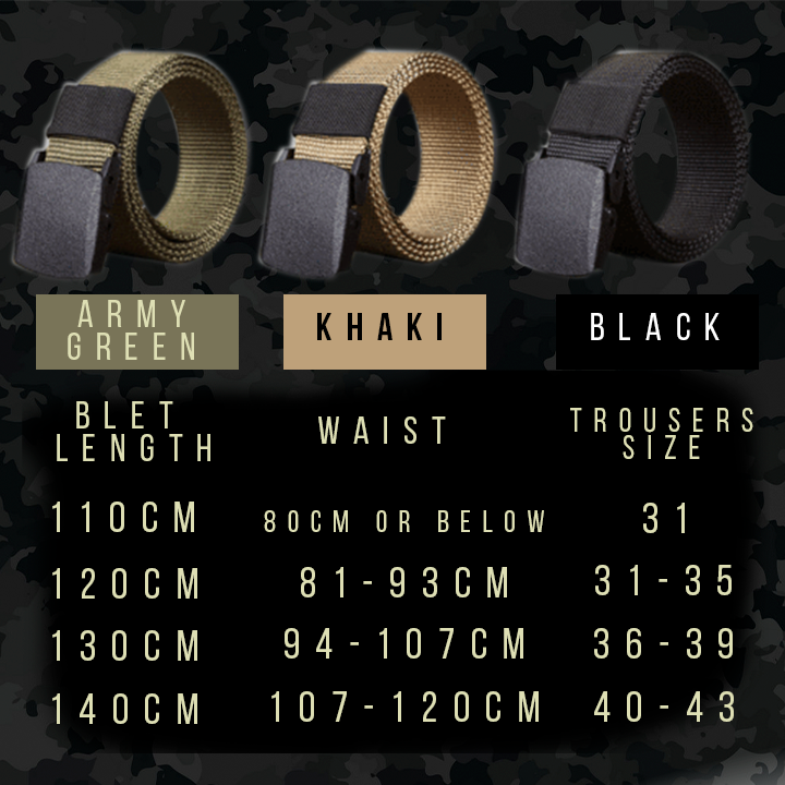 Military Grade Tactical Canvas Belt