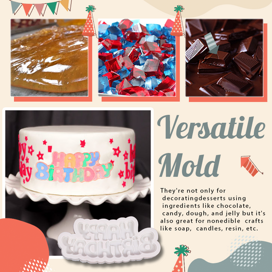 Happy Birthday Fondant Mold