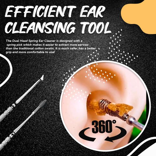 Dual-Head Spring Earwax Remover