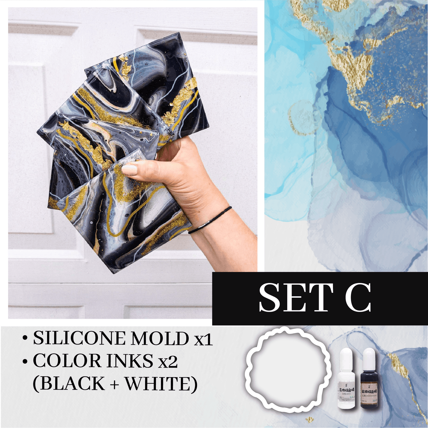 DIY Crystal Resin Coaster Kit