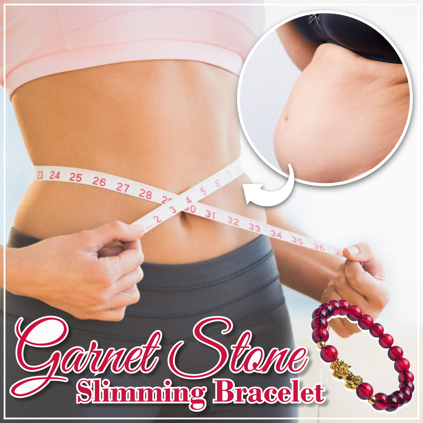 Garnet Stone Slimming Bracelet