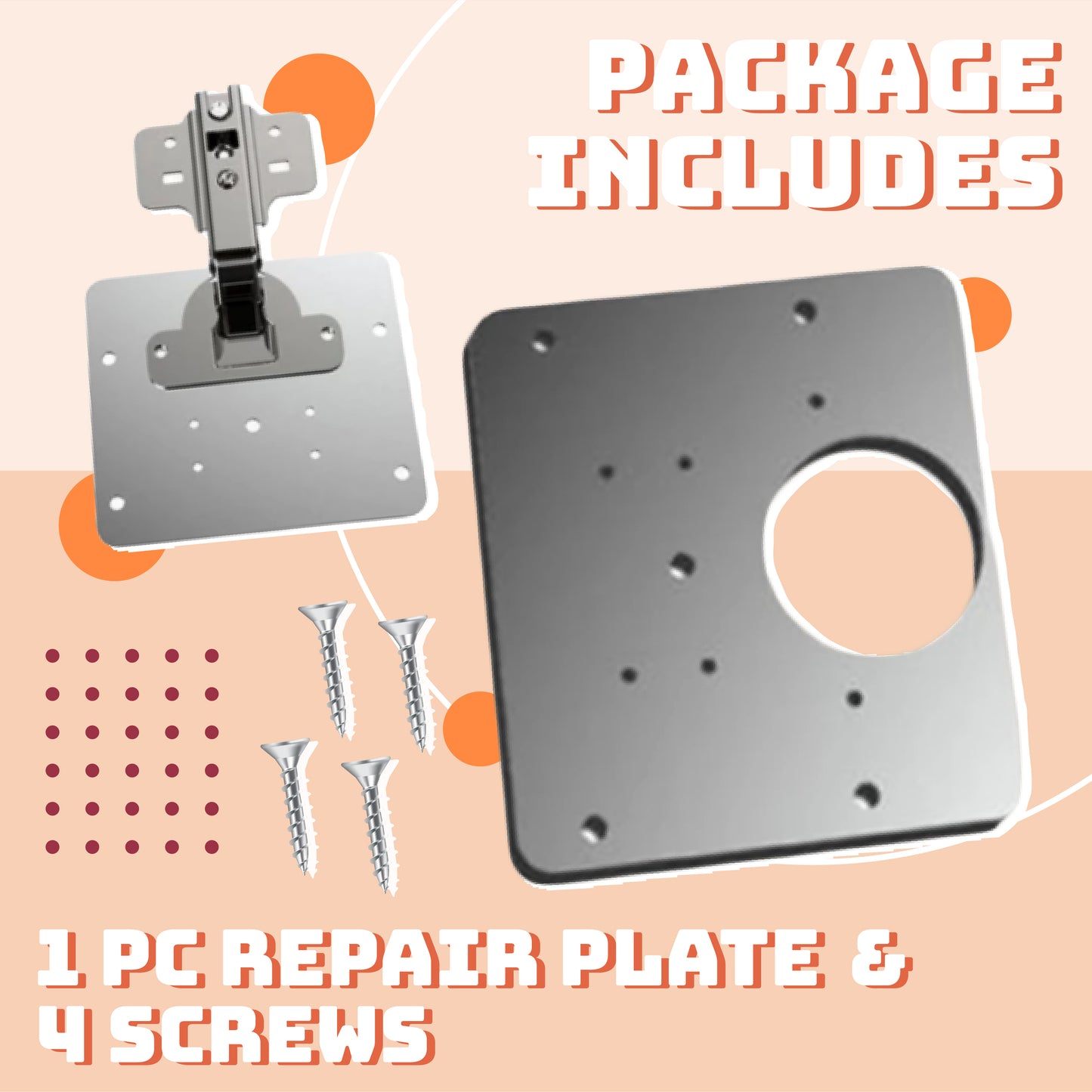 Cabinet Hinge Repair Plate