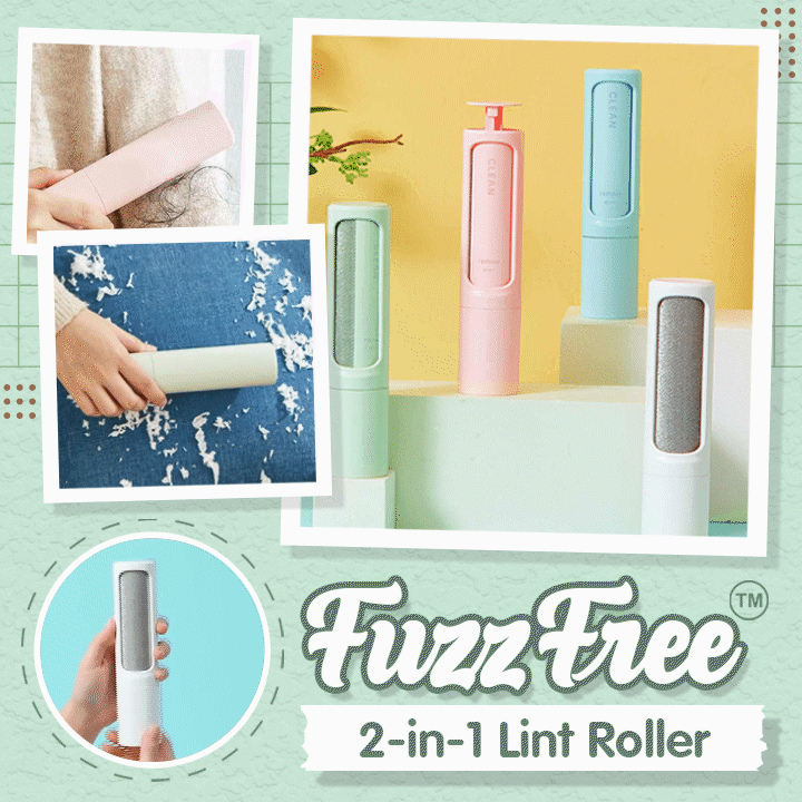 FuzzFree™ 2-in-1 Lint Roller