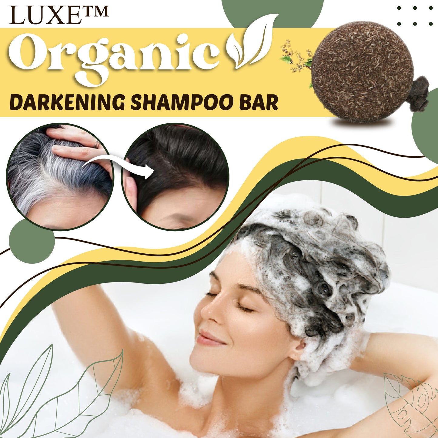 LUXE™ Organic Darkening Shampoo Bar