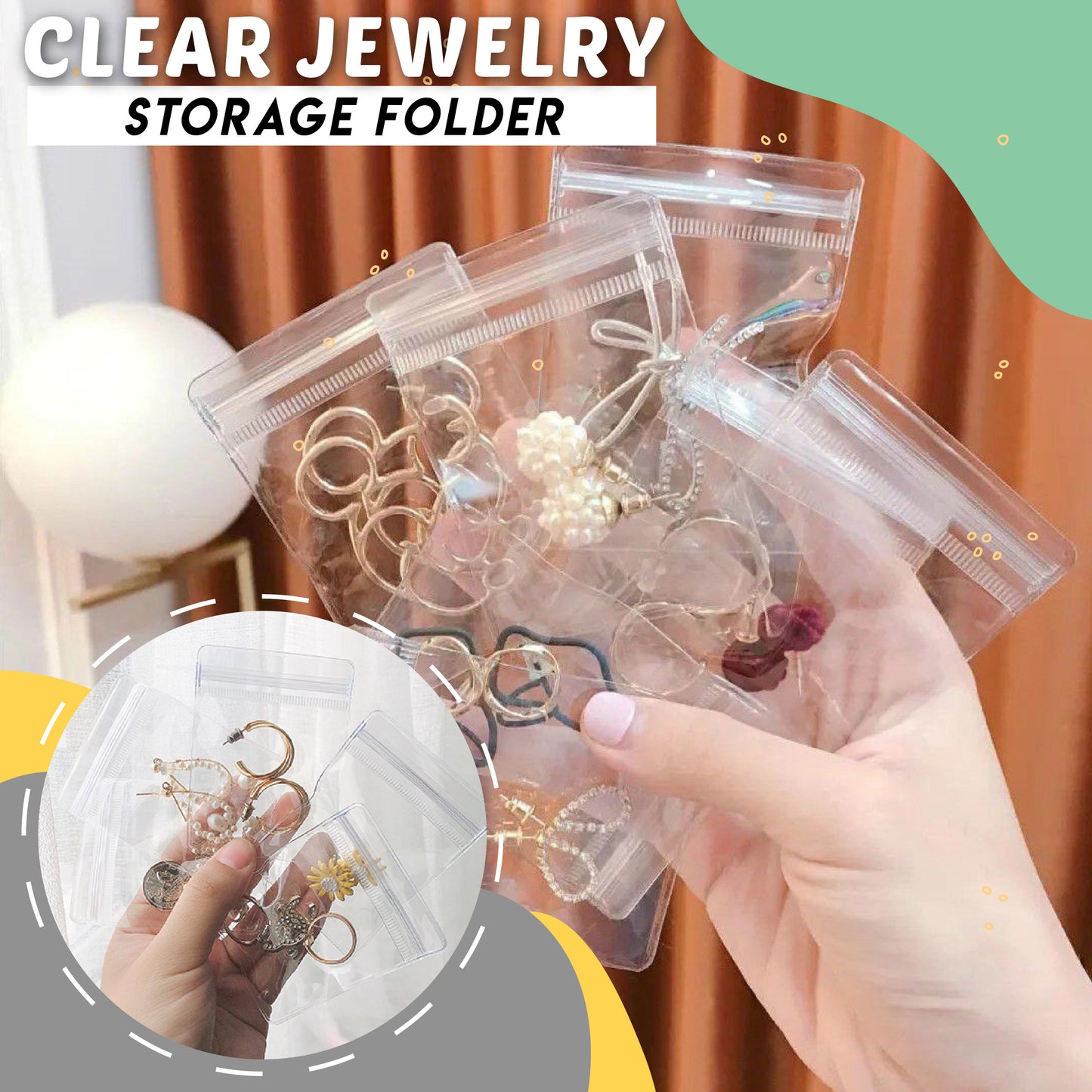 Clear Jewelry Storage Folder