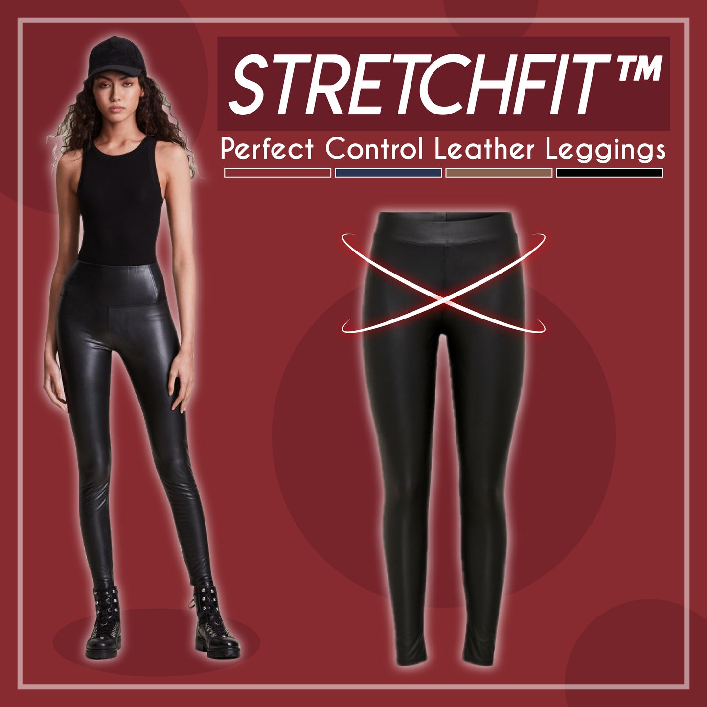 StretchFit™ Perfect Control Leather Leggings