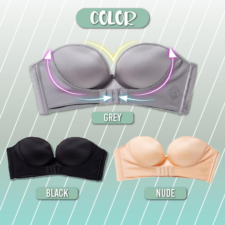 Front Closure Strapless Lifting Bra