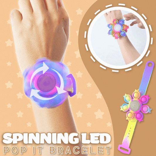 Spinning LED Pop It Bracelet