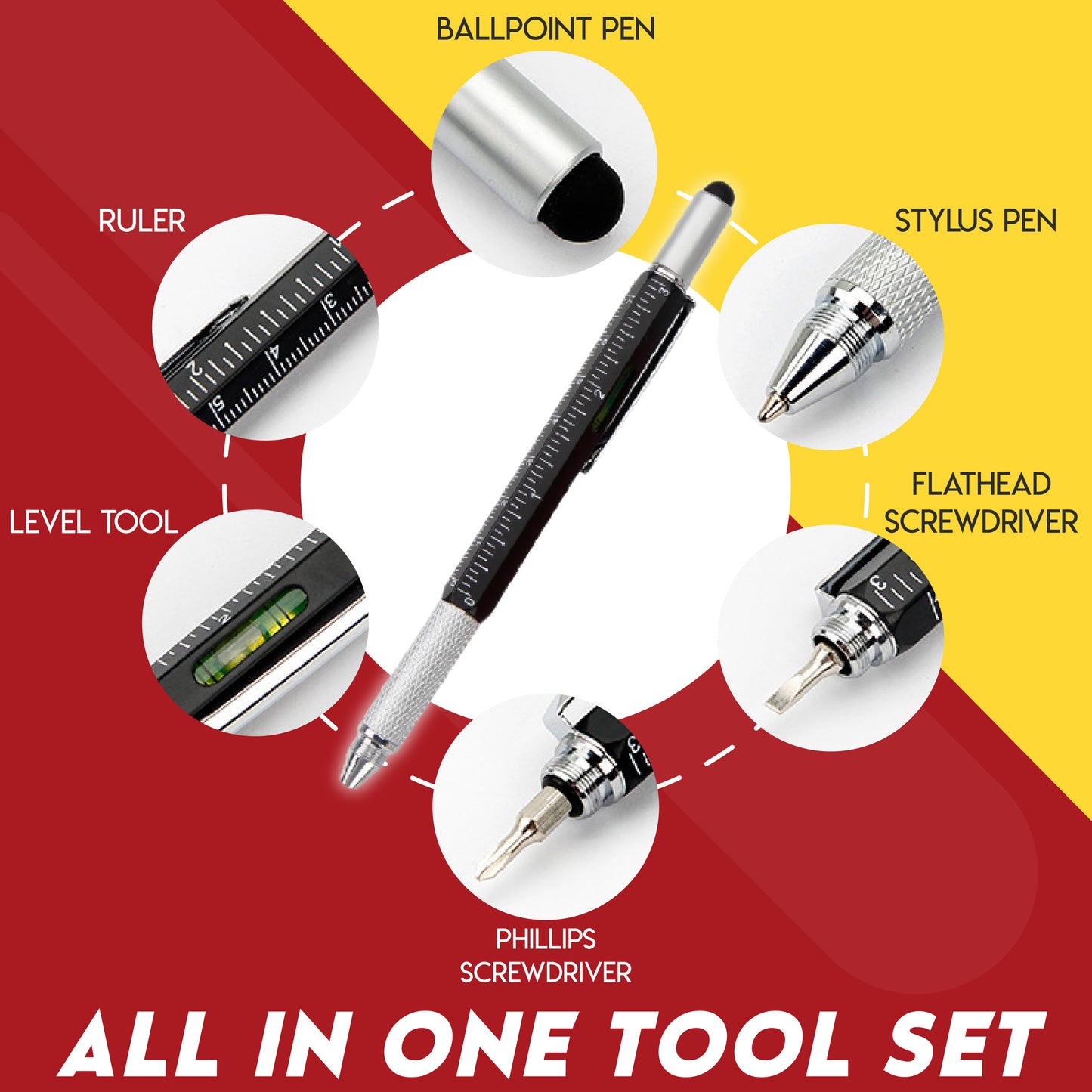 6 in 1 Multi-Use Stylus Pen