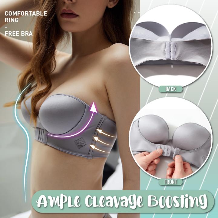 Front Closure Strapless Lifting Bra