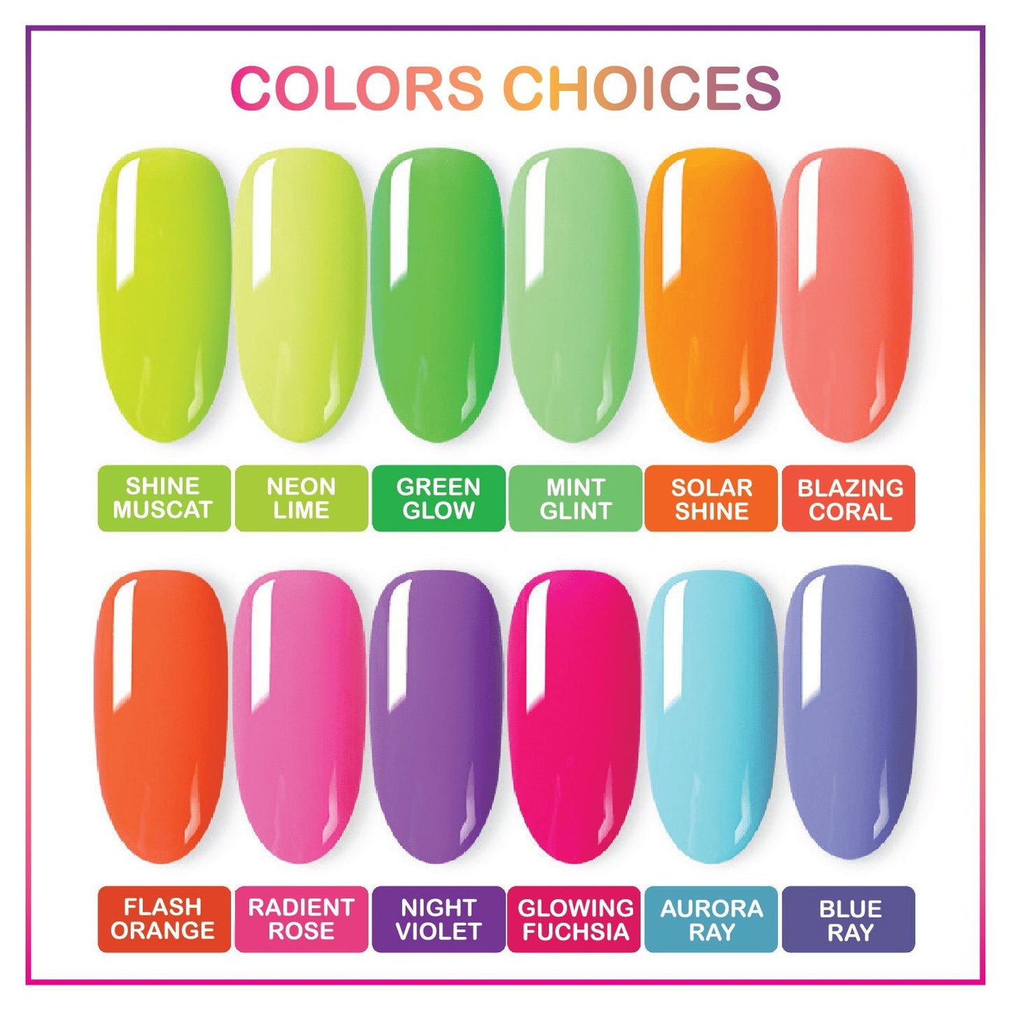Luminous Neon Nail Gel Set
