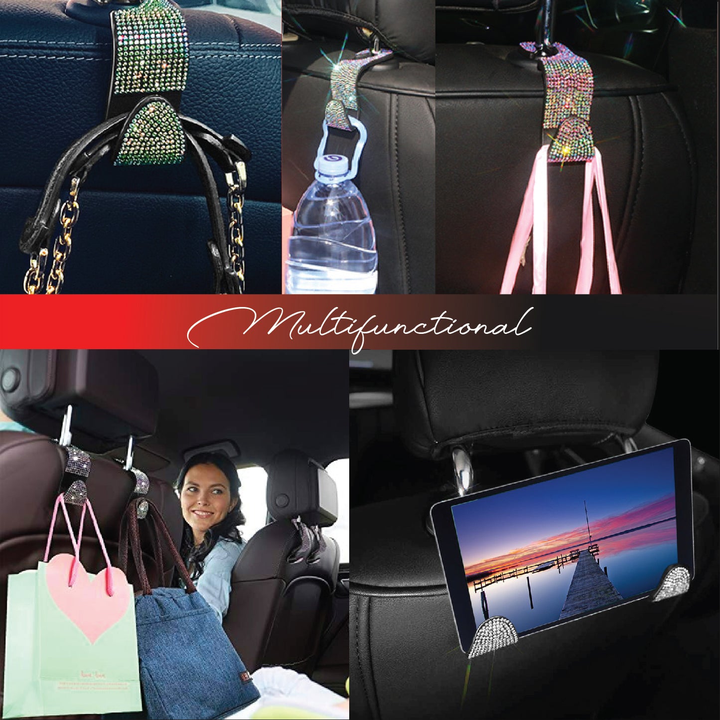 BlingGem™ Car Headrest Hooks