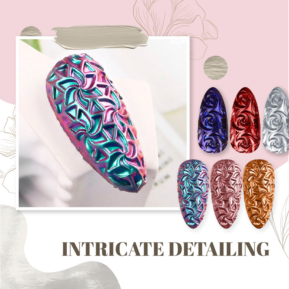4D Emboss Nail Art Mold Kit