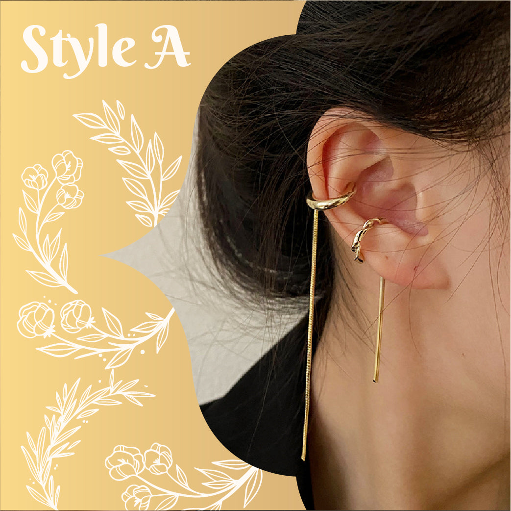 Chic Chain Drop Earrings (2pcs)