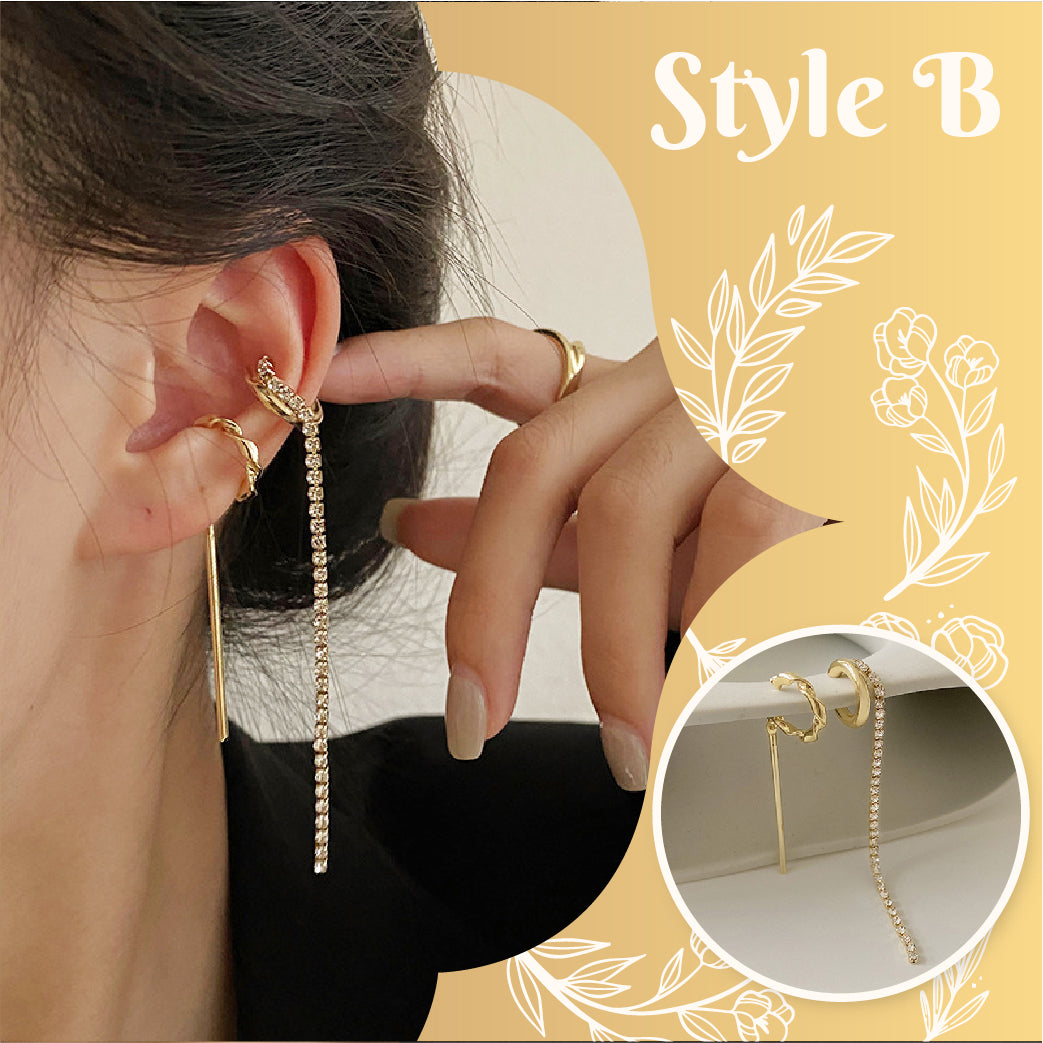 Chic Chain Drop Earrings (2pcs)