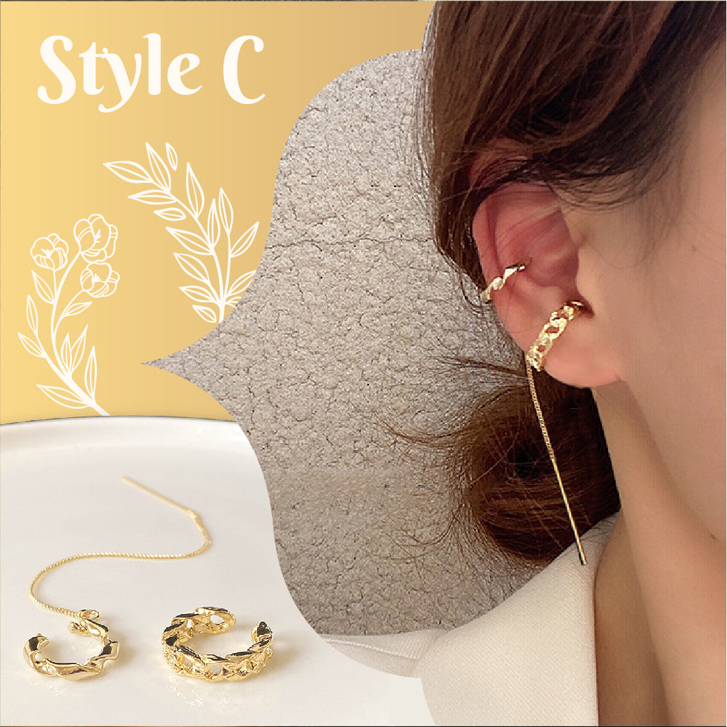 Chic Chain Drop Earrings (2pcs)