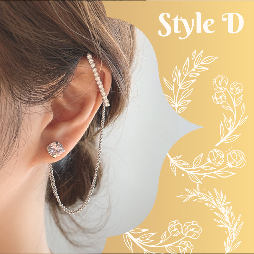 Chic Chain Drop Earrings (2pcs)