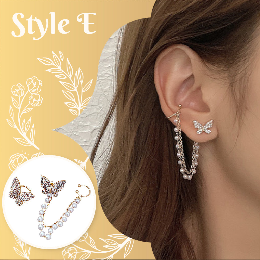 Chic Chain Drop Earrings (2pcs)