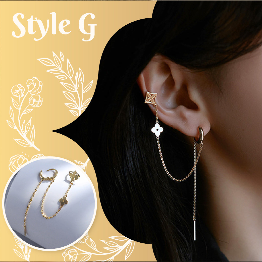 Chic Chain Drop Earrings (2pcs)