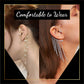 Long Tassel Diamond Arc Earrings