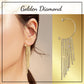 Long Tassel Diamond Arc Earrings