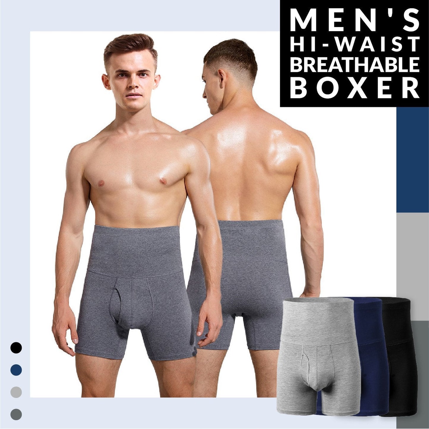 Men's Hi-Waist Breathable Boxer