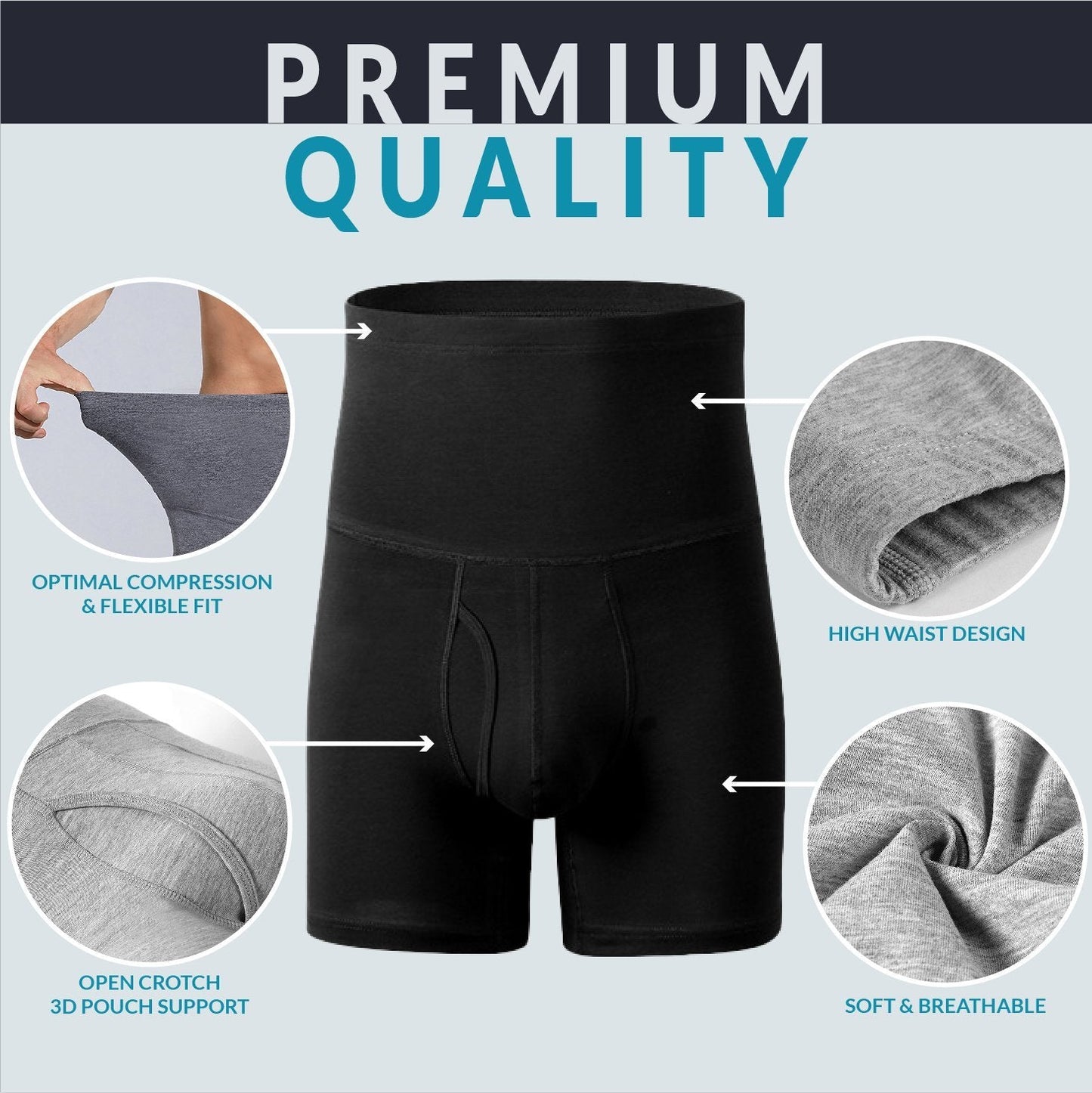 Men's Hi-Waist Breathable Boxer