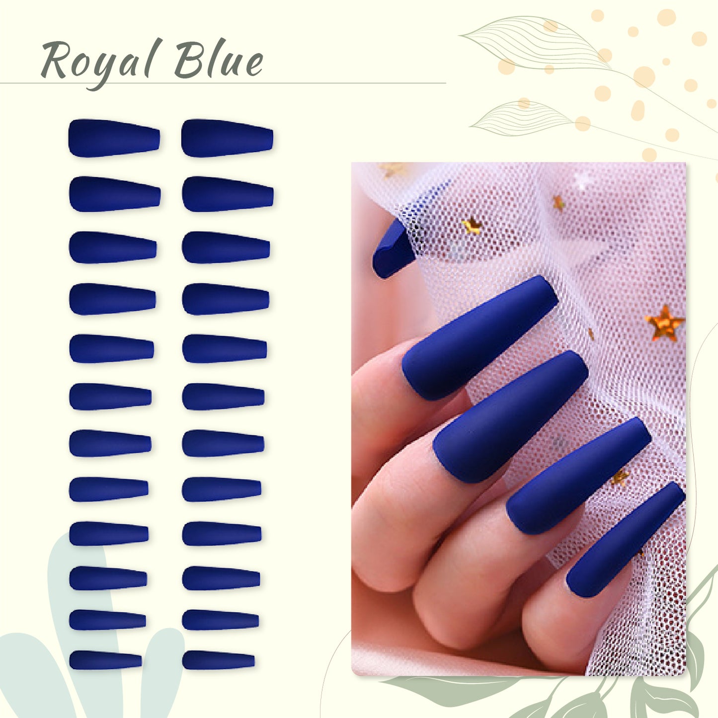 Press-On French Coffin Nails