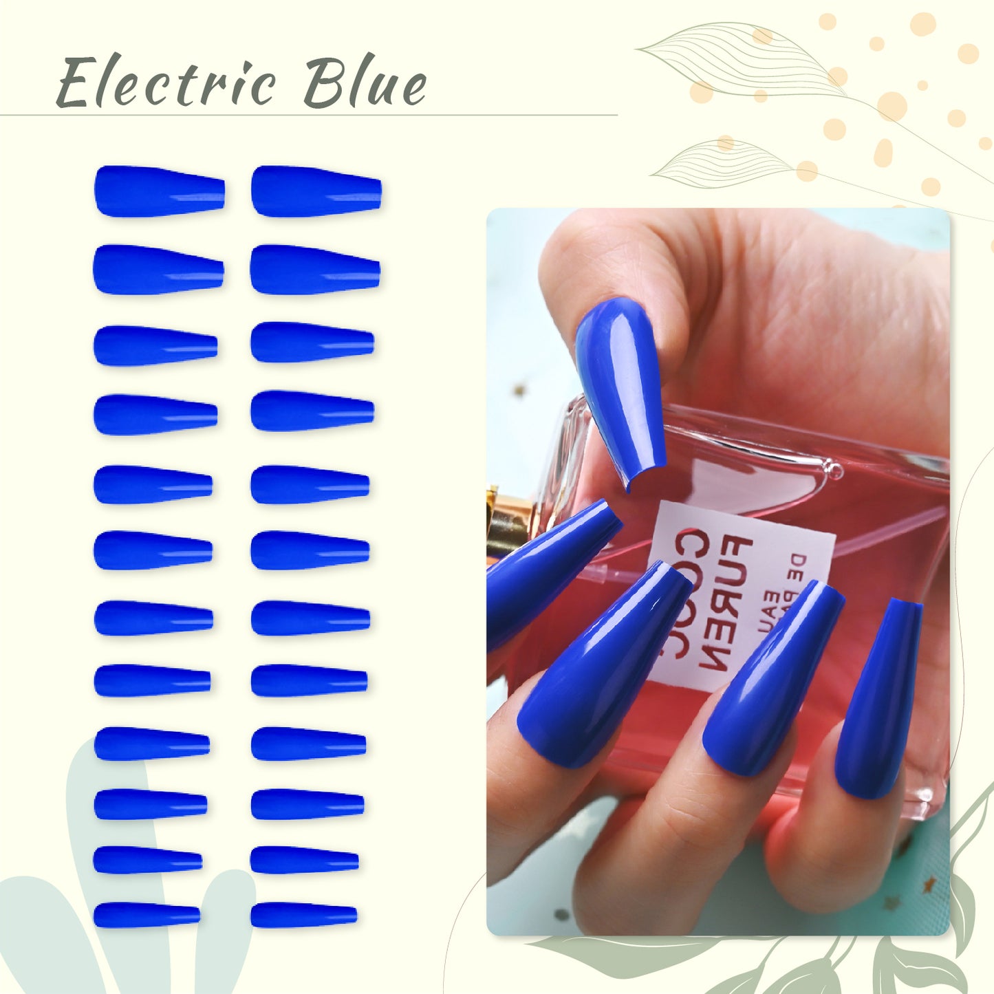 Press-On French Coffin Nails
