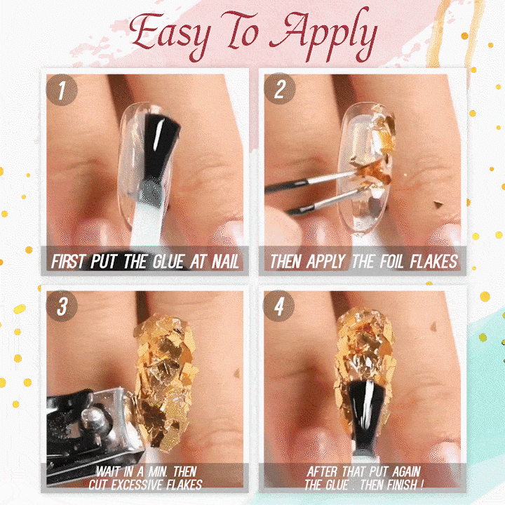 Bling Nail Gold Foil Flakes