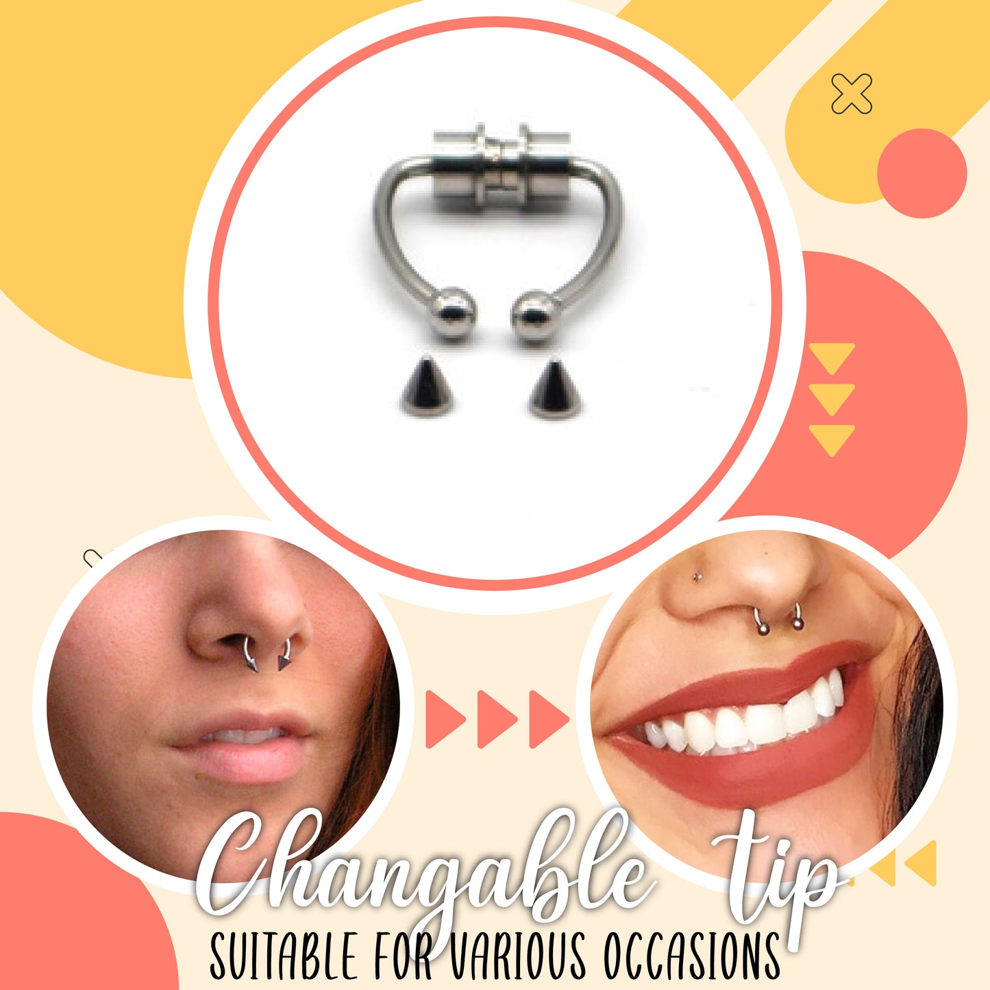 Non-Piercing Magnetic Septum Nose Ring
