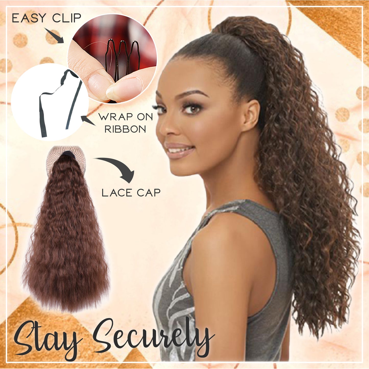 Invisible Curly Ponytail Extension