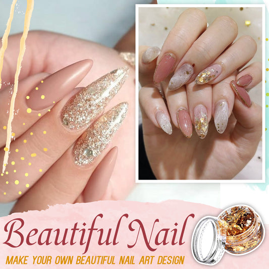 Bling Nail Gold Foil Flakes