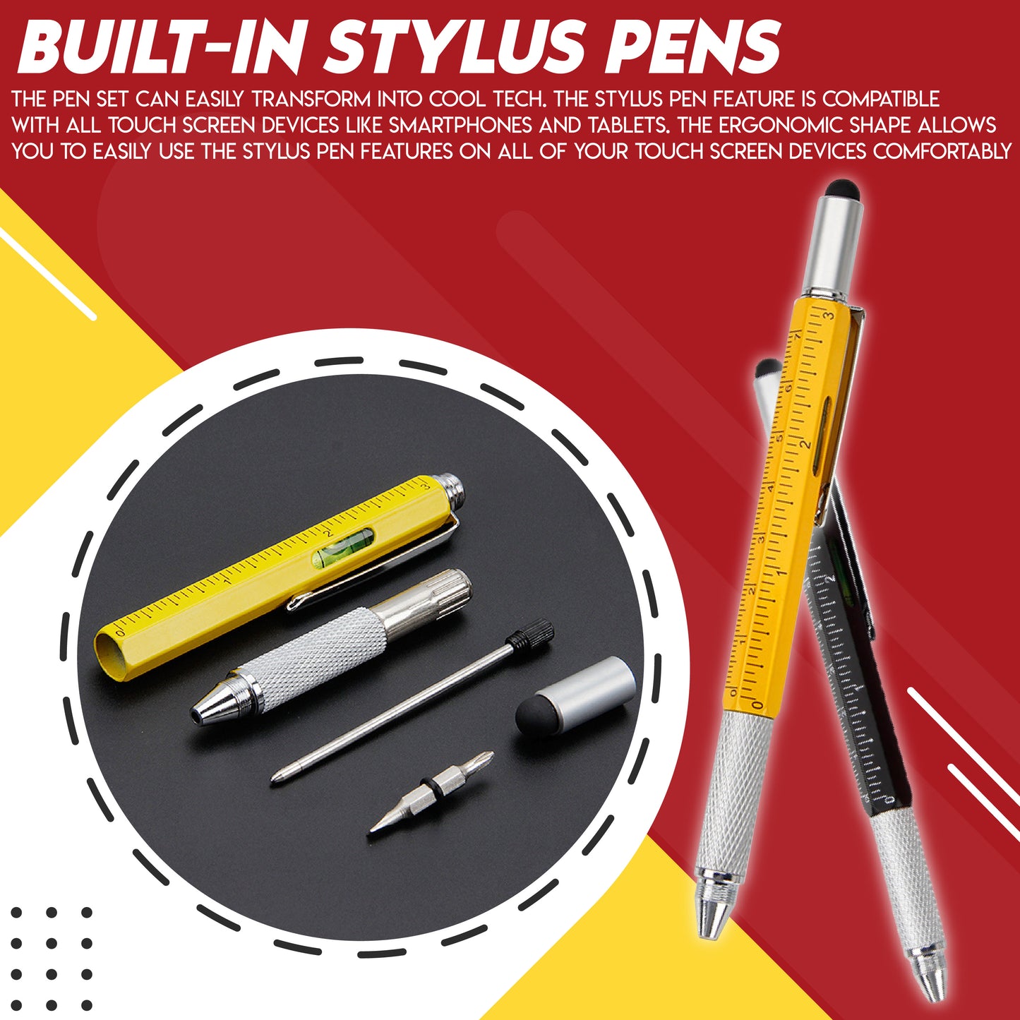 6 in 1 Multi-Use Stylus Pen