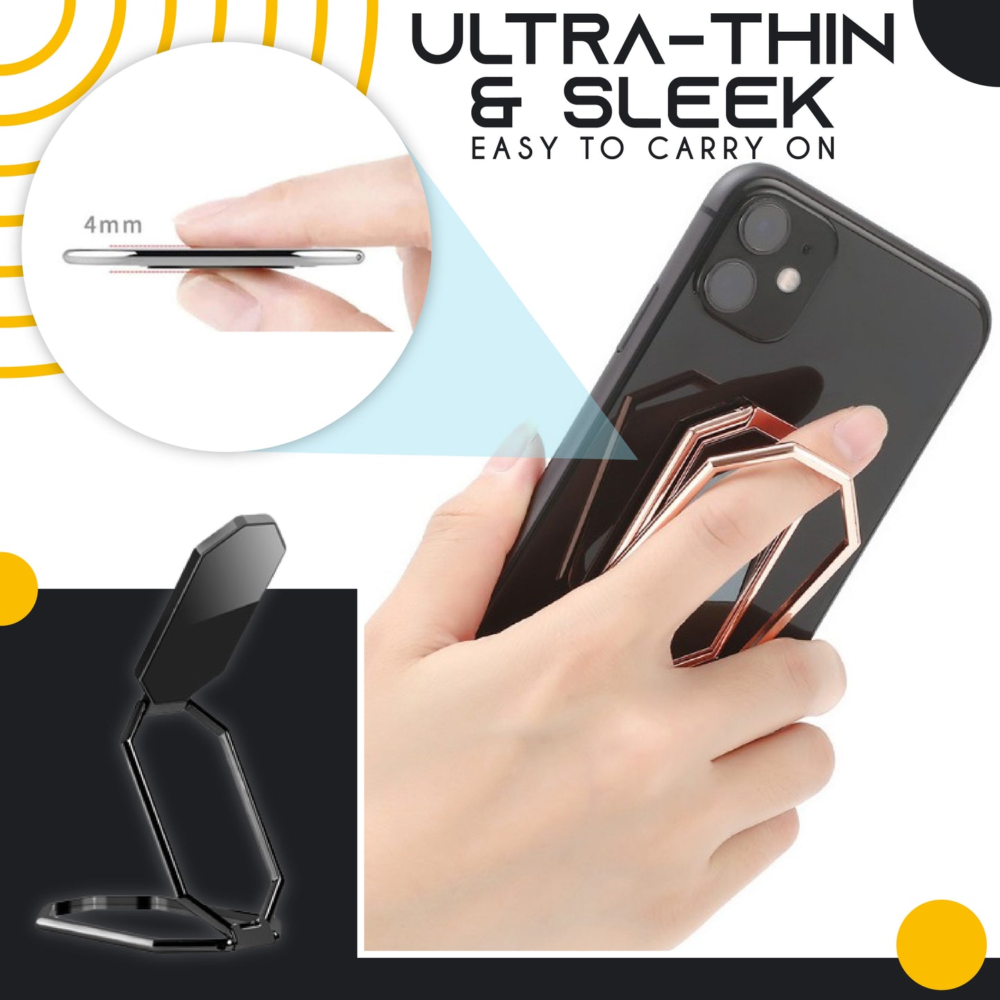 Foldable Phone Ring Stand