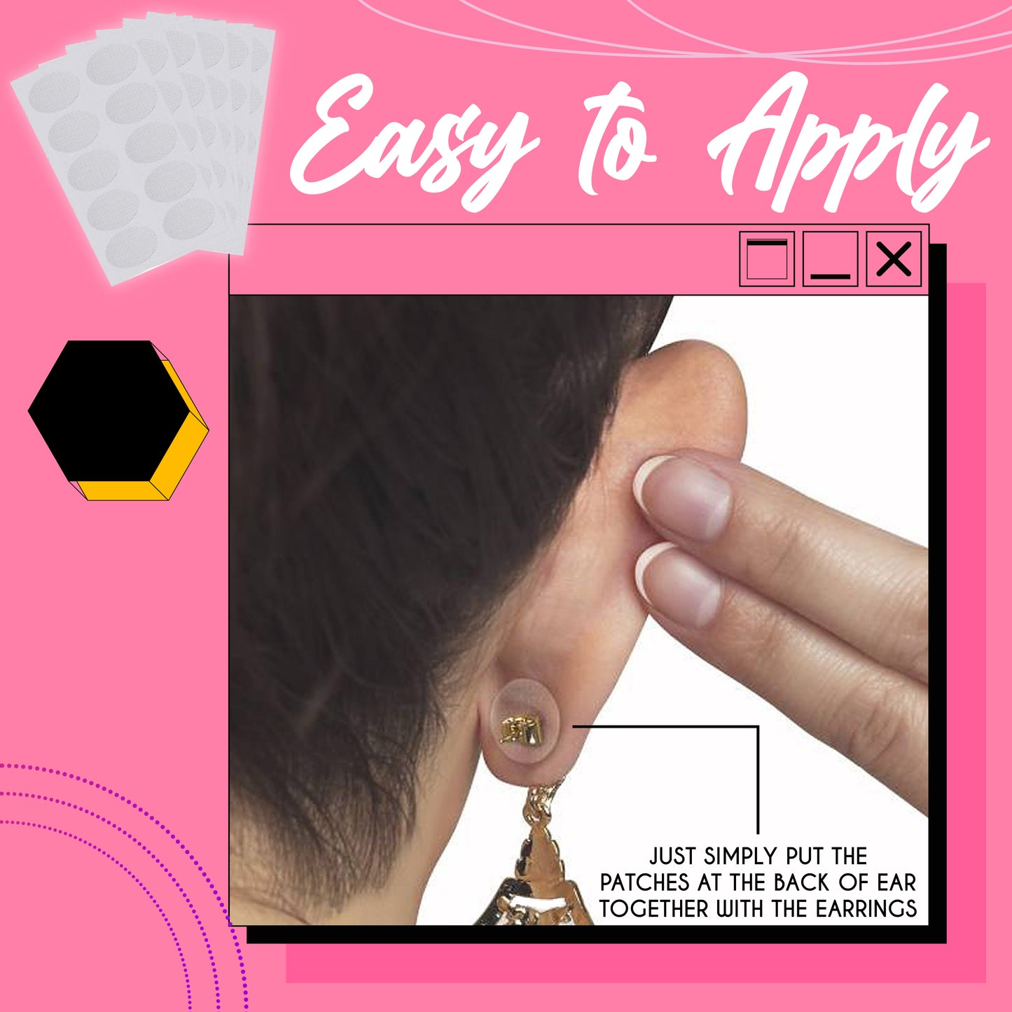 Invisible Ear Lobe Support Patches (60pcs)