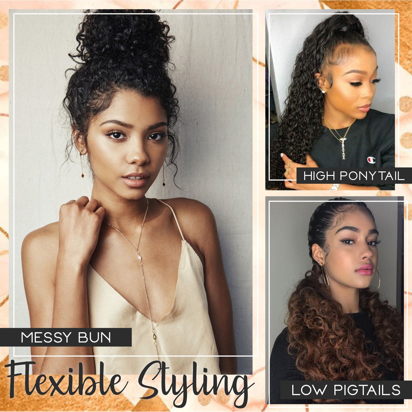 Invisible Curly Ponytail Extension