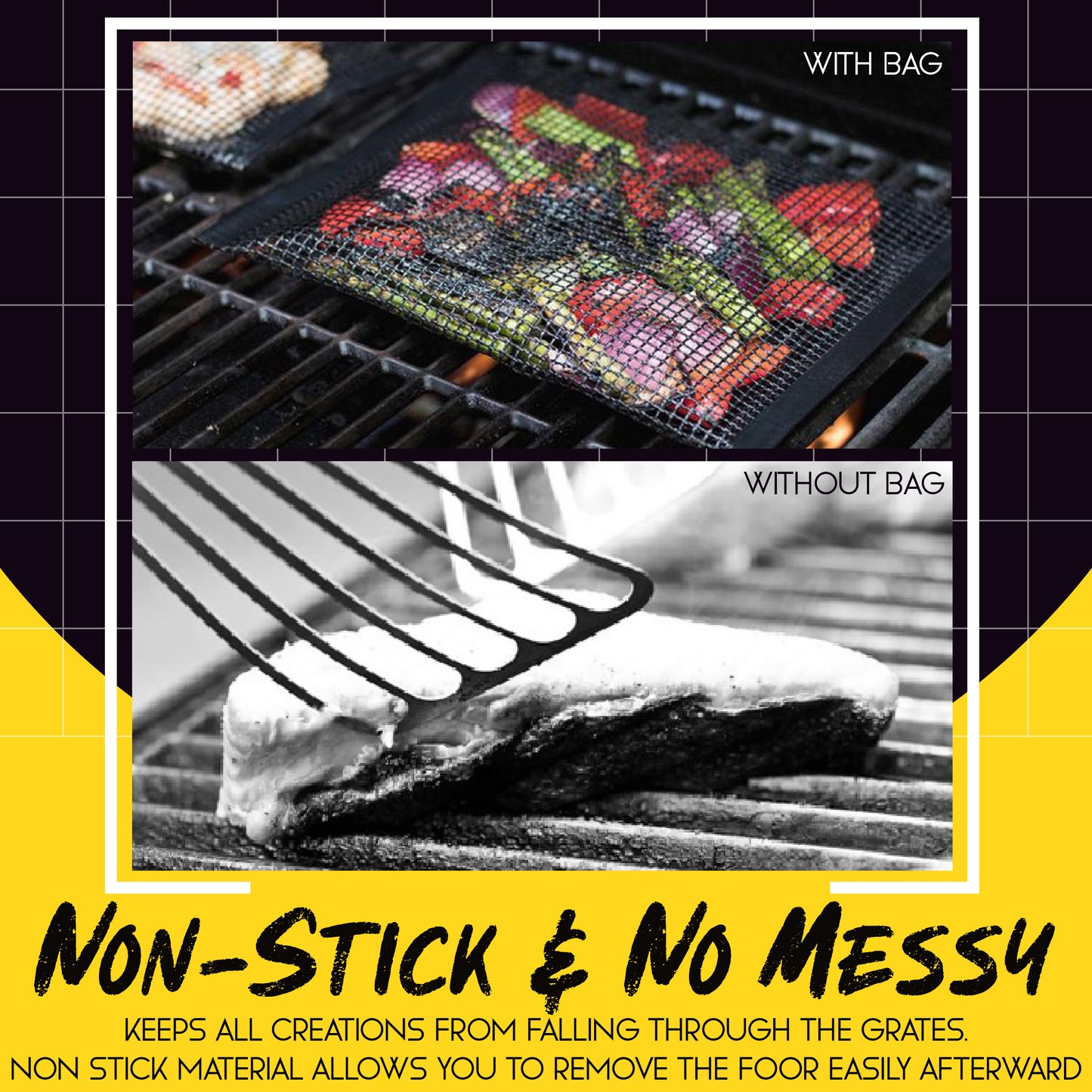 Non-Stick BBQ Grilling Bags