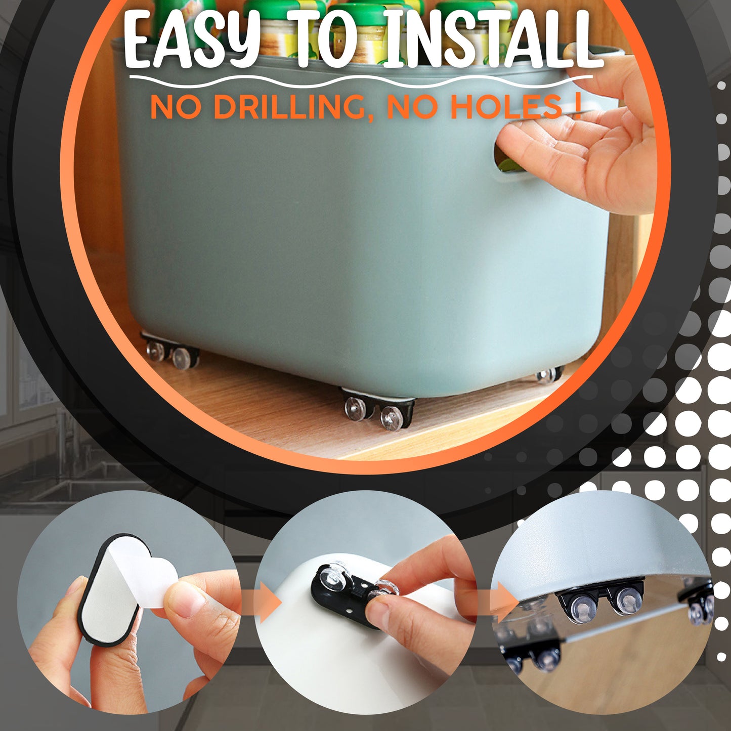 Self-Adhesive Swivel Wheels