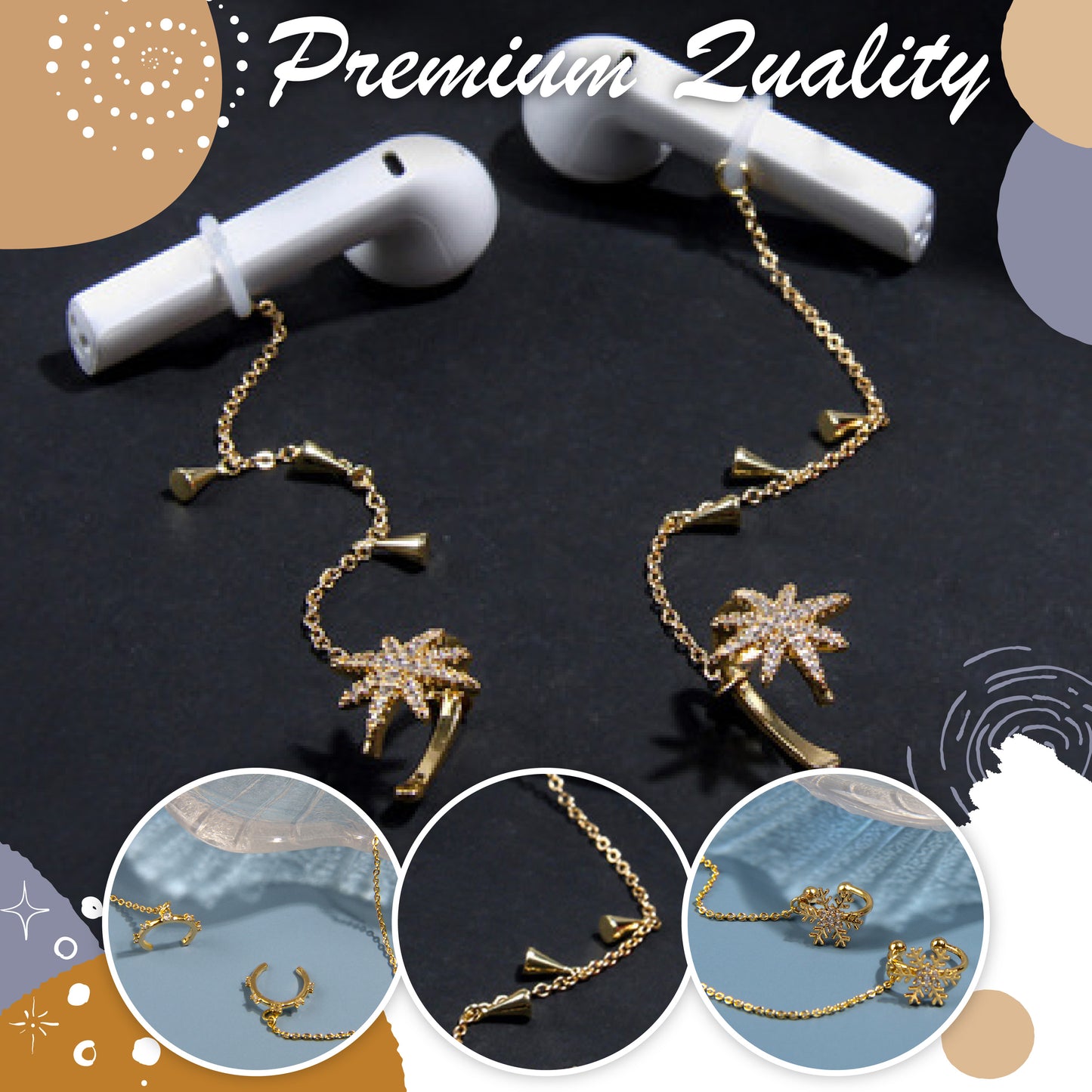 Universal Bluetooth Earphone Clip-on Earrings