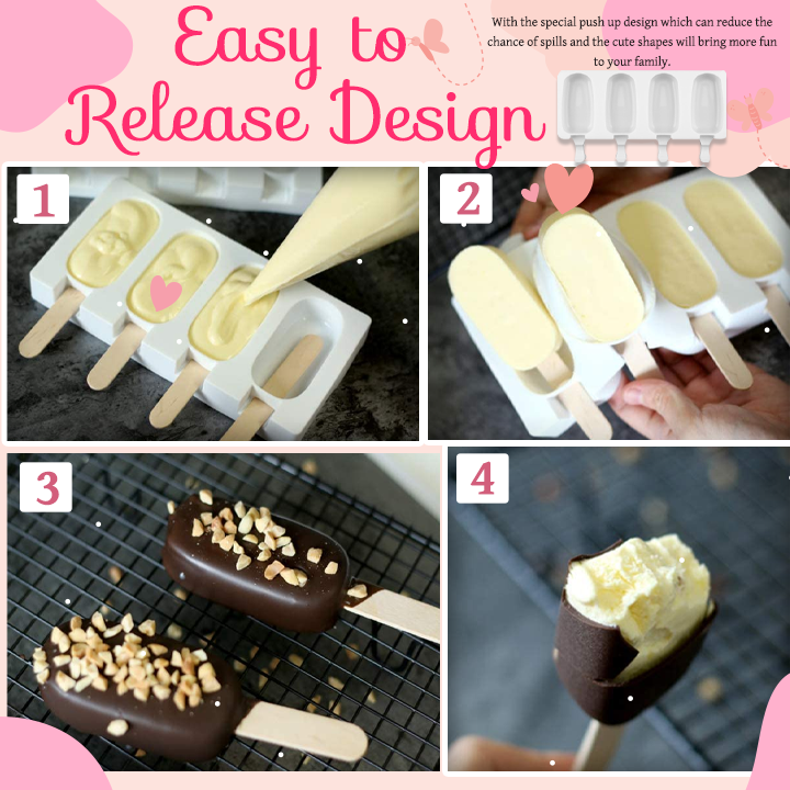 4 in 1 Popsicle Silicone Mold