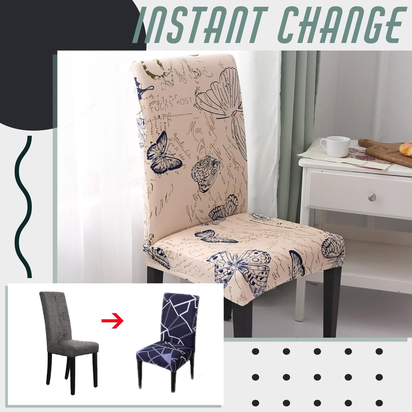 Universal Slip-On Chair Covers