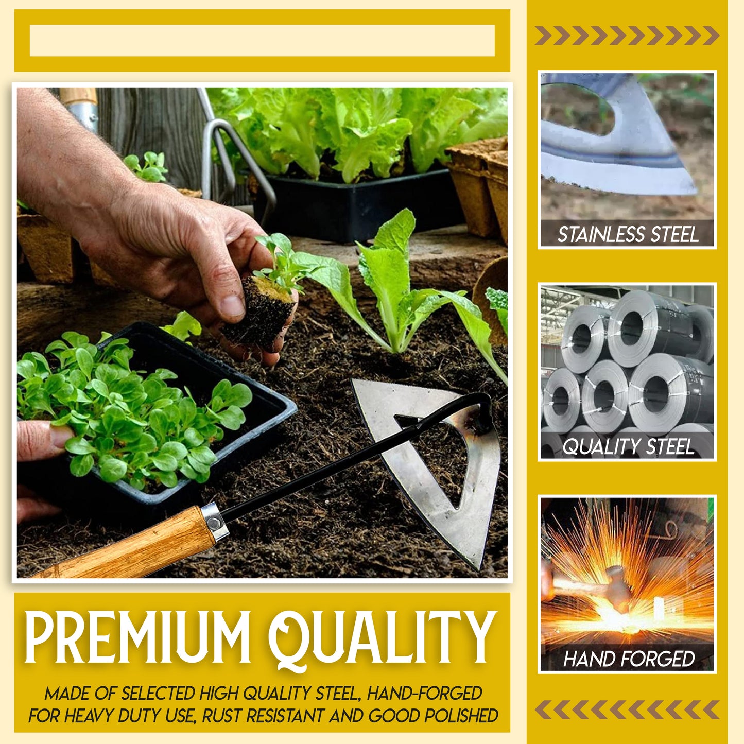 All-Steel Gardening Hollow Hoe