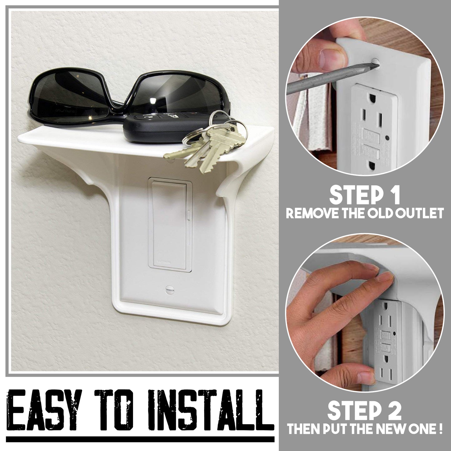 Wall Outlet Shelf Holder