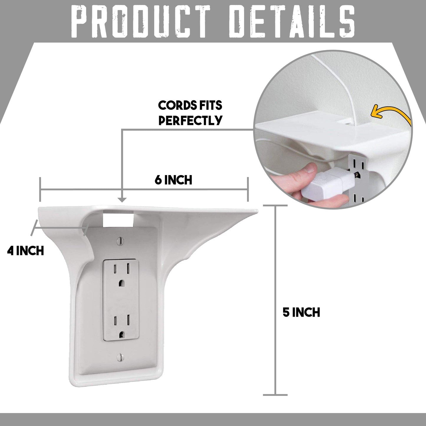 Wall Outlet Shelf Holder